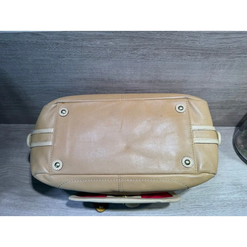 Coach Bonnie Leather Satchel in Brass/Camel/Sand